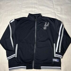 NBA San Antonio Spurs black polyester track jacket
